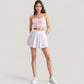 Scoop Neck Spaghetti Strap Sports Bra with Smooth Finish