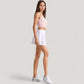 Scoop Neck Spaghetti Strap Sports Bra with Smooth Finish