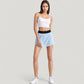 Scoop Neck Spaghetti Strap Sports Bra with Smooth Finish