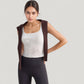Ribbed Knit Square Neck Tank Top with Wide Straps
