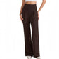 High Waist Wide Leg Pants with Front Pleat Detail