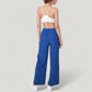 High Waist Wide Leg Pants with Drawstring Waist and Front Pockets
