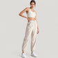 High Waist Jogger Pants with Elastic Cuffs and Side Pockets