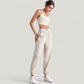 High Waist Jogger Pants with Elastic Cuffs and Side Pockets