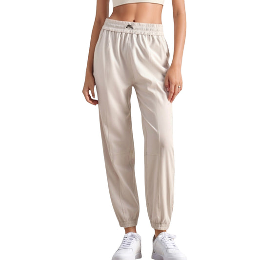High Waist Jogger Pants with Elastic Cuffs and Side Pockets
