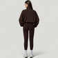 Zip-Up Activewear Jacket with High Collar Long Sleeves and Relaxed Elastic Hem