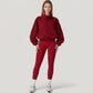 Zip-Up Activewear Jacket with High Collar Long Sleeves and Relaxed Elastic Hem