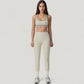 High Waist Contoured Seam Activewear Leggings with Stretch Fit and Full Length