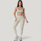 High Waist Contoured Seam Activewear Leggings with Stretch Fit and Full Length