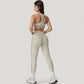 High Waist Contoured Seam Activewear Leggings with Stretch Fit and Full Length