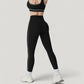 High Waist Contoured Seam Activewear Leggings with Stretch Fit and Full Length
