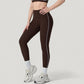 High Waist Contoured Seam Activewear Leggings with Stretch Fit and Full Length