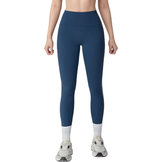 High Waist Contoured Seam Activewear Leggings with Stretch Fit and Full Length