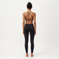 Strappy Back Sports Bra with Scoop Neckline and Stretch Knit Fabric