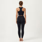Sleeveless Cropped Fitted Active Tank Top with Contrast Trim and Smooth Stretch Fabric