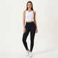 Sleeveless Cropped Fitted Active Tank Top with Contrast Trim and Smooth Stretch Fabric