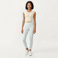 Sleeveless Cropped Fitted Active Tank Top with Smooth Stretch Fabric and Crew Neckline