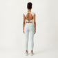 Sleeveless Cropped Fitted Active Tank Top with Smooth Stretch Fabric and Crew Neckline