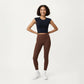 Sleeveless Cropped Fitted Active Tank Top with Smooth Stretch Fabric and Crew Neckline