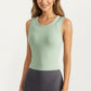 Sleeveless Fitted Active Tank Top with Smooth Stretch Fabric and Scoop Neckline