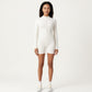 Long Sleeve Fitted Active Romper with Front Half Zip and Stretch One-Piece Design