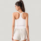 Scoop Neck Fitted Activewear Tank Top with Racerback Design and Soft Stretch Fabric