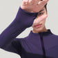 Full Zip Long Sleeve Active Jacket with Slim Fit and High Collar