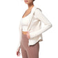 Full Zip Long Sleeve Hooded Active Jacket with Slim Fit and Thumbhole Cuffs