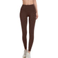 High Waist Full Length Active Leggings with Wide Waistband and Seamless Design