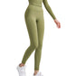 High Waist Full Length Active Leggings with Wide Waistband and Seamless Design