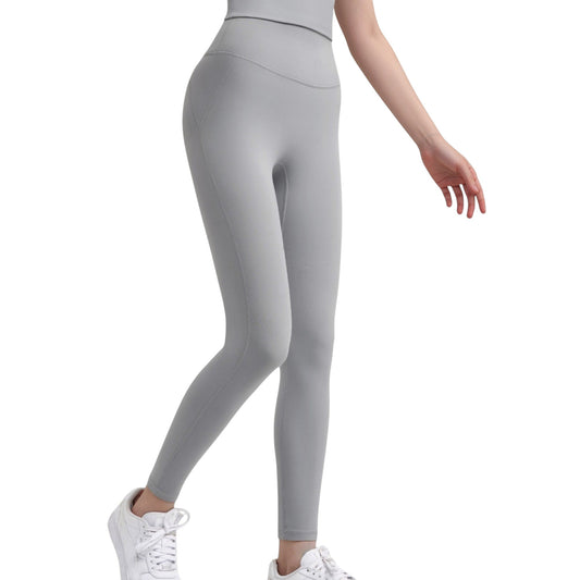 High Waist Full Length Active Leggings with Wide Waistband and Seamless Design