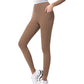 High Waist Full Length Leggings with Wide Waistband and Side Pocket