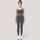 High Waist Full Length Leggings with Wide Waistband and Side Pocket