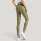 High Waist Full Length Leggings with Wide Waistband