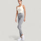 High Waist Full Length Leggings with Wide Waistband