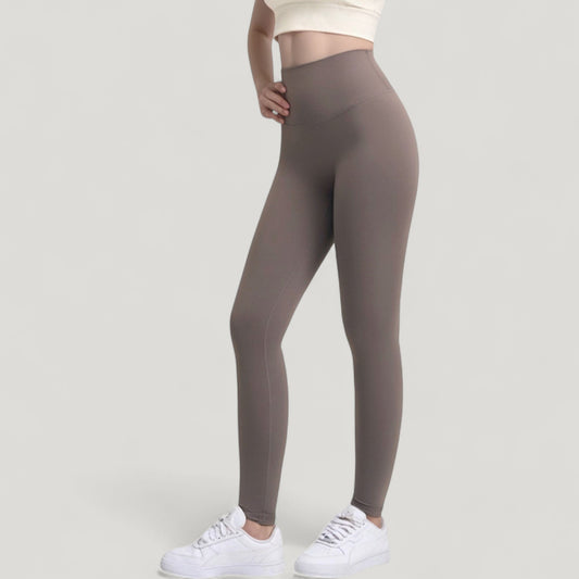 High Waist Full Length Seamless Leggings with Body Contouring Design