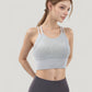 Double Strap Crew Neck Ribbed Crop Top with Fitted Hem