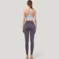 Double Strap Crew Neck Ribbed Crop Top with Fitted Hem