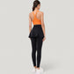 Double Strap Crew Neck Ribbed Crop Top with Fitted Hem