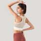 Striped Sleeveless Crop Top with Fitted Hem and Round Neckline