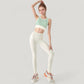 Striped Sleeveless Crop Top with Fitted Hem and Round Neckline