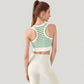 Striped Sleeveless Crop Top with Fitted Hem and Round Neckline