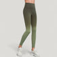 High Waist Ombre Gradient Seamless Leggings with Wide Waistband