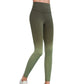 High Waist Ombre Gradient Seamless Leggings with Wide Waistband