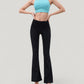 High Waist Flare Yoga Pants with Seam Detailing