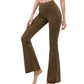High Waist Flare Yoga Pants with Seam Detailing