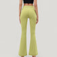 High Waist Flare Yoga Pants with Seam Detailing