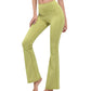 High Waist Flare Yoga Pants with Seam Detailing