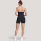 Seamless Active Set with Halter Neck Top and Fitted Shorts