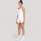 Seamless Active Set with Halter Neck Top and Fitted Shorts